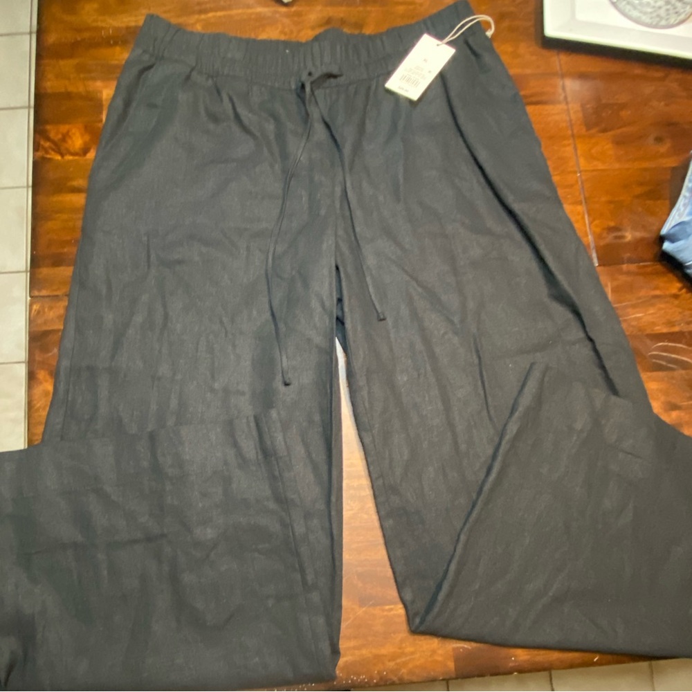 A New Day black linen drawstring pants